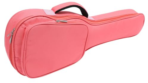 BIUDECO Gepolsterte Gitarrentasche für Ukulele mit Verstellbarem Schultergurt aus Oxford Stoff und Rosa Futter Tragbare 26/27 Zoll Ukulelentasche
