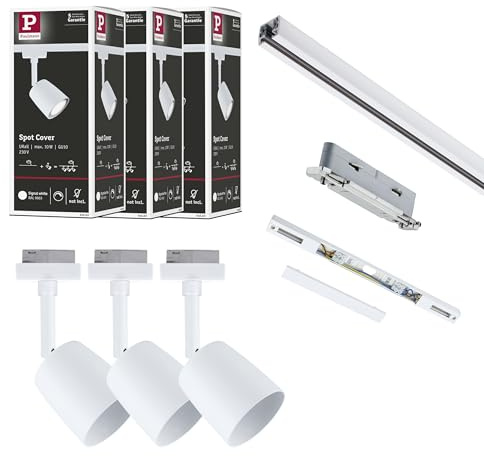 Paulmann 5246 URail Schienenspot Cover Starterset GU10 max. 10W dimmbar 230V Signalweiß