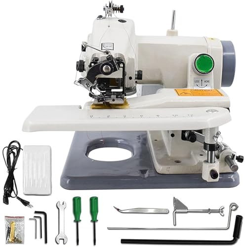 ylpddmm Máquina de Coser portátil para Puntada Invisible de Escritorio, de construcción Totalmente metálica, de Calidad Profesional, con Pedal Controlador de Costura para sastres