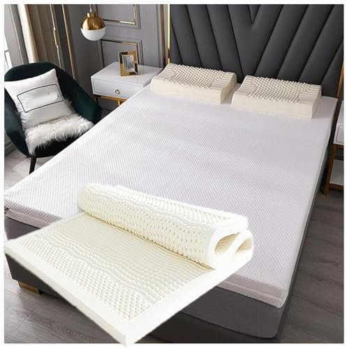 100% Natürlicher Latex Bio Atmbar Und Komfortabel, Langlebig Und Nicht Leicht Zu Kollabieren Matratze Topper, Natürliche Latex -Matratze,QueenX60X80X4in