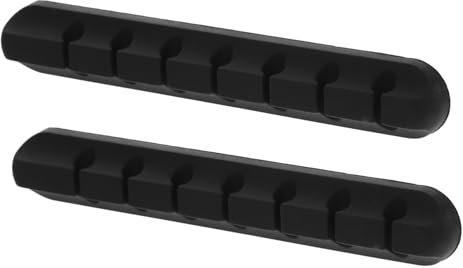 Operitacx 2 Stück Kabelhalter Silikon Organizer Mit 7-fach Klebekanal Kabelclips Für Kabelmanagement Am Schreibtisch Usb Und Ladekabelhalter Für Zuhause Und Büro