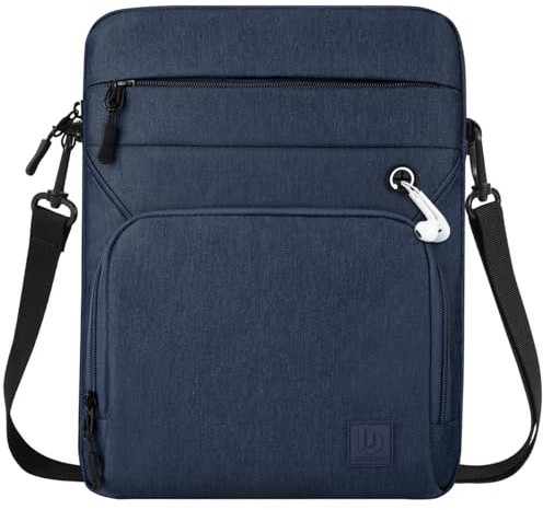 Dadanism 13 Zoll Tablet Tasche mit Schultergurt, Graublau | für iPad Pro M5/M4 13, iPad Air M4/M3 13, iPad Pro 12,9, MacBook Neo/Air M5 13 2026, Galaxy Tab S10+ 12,4, Tab P12 12,7
