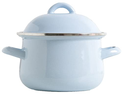 DFWZMQTG Enamel Stockpot With Lid Multifunctional Kitchen Cooking Milk Porridge Pot Cookware Household