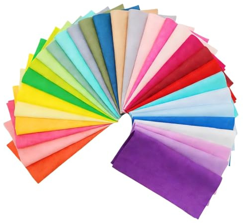 30 Stück Baumwollstoff Patchwork Stoffe Paket 20x20cm Bunte Stoffe zum Nähen für DIY Projekte Quilten Basteln und Dekoratio