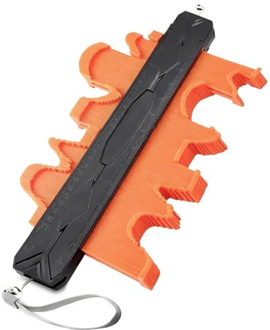 innislink 12 Inch/30cm Contour Gauge Tool with Lock, Adjustable Profile Gauge Tool, Measuring Shape Outline Angle, Profile Gauge Duplicator Tool for Woodworking Flooring Tile Birthday Gifts for Men