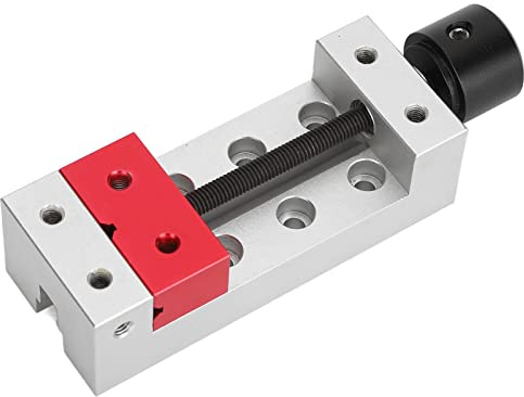 Generic Petit étau de Sculpture sur Bois, Petit étau de Serrage, Plateau en Alliage D'aluminium, Plage de Serrage de 50 Mm pour Table de Banc Miniature, Polissage et Oxydation de Surface