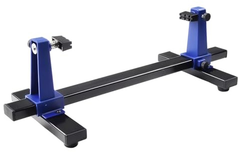 Lawnoval Soporte ajustable para PCB con abrazadera de rotación de 360° para montaje de soldadura de placa de circuito, rango de 0-300 mm, ABS + metal, base de goma, fijación de 1,2/1,8/2/3 mm