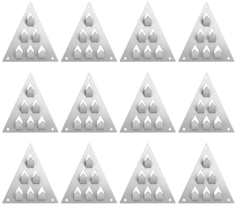 12pcs Soundproofing Mounting Clips Triangle Base Carbon Steel Silver | Walls and Acoustic Panels, Studios and Conference Rooms, Easy Installation with Enhanced Soundproofing