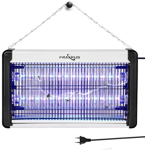 FRAXINUS Lampe Anti Moustiques, Tue Mouche Eléctrique, Destructeur D' Insectes, Anti Moustique Intérieur, UV LED Piège Insectes Volants: Mouches, Moucherons, Moustiques, Guêpes. (1,5 M Câble)