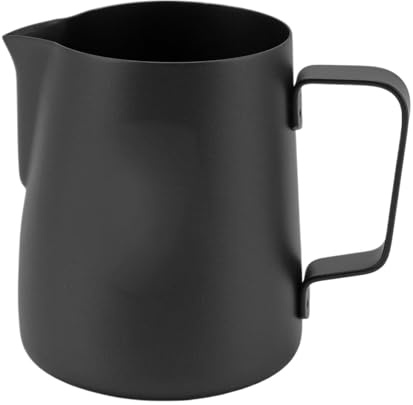 Milk Frothing Pitcher, Brocca for schiumare il latte da 380 ml, brocca antiaderente in acciaio inossidabile, tazza for fiori(J)