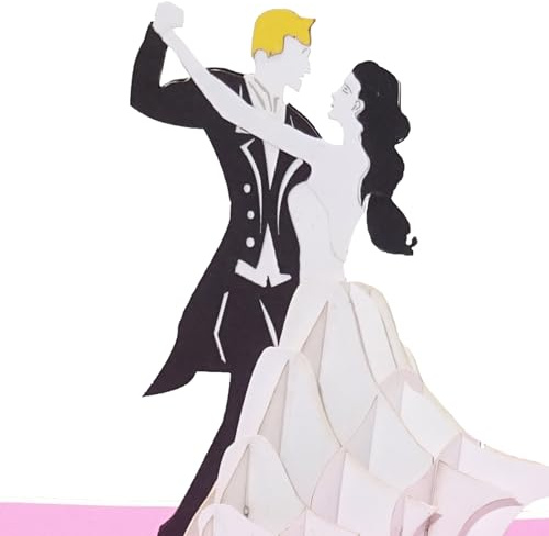 3D Pop Up Karte „Tanzpaar“ Einladungskarten zum Tanz, Tanzen, Tanzkurs, Tanzball oder zur Hochzeit als Einladung & Hochzeitskarte