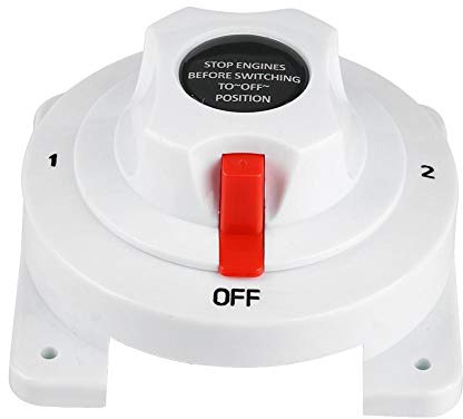 Batterie Trennschalter, 12-36V BOTH/Off Wahlschalter für zwei Batterie Trennschalter für Boot/Wohnmobil/Wohnwagen/Yacht