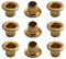 MroMax - 200 rivetti in rame M1.53 con foro passante per circuiti stampati, dorati, MRO1900906N-0275, M3 x 3, 200PCS