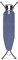 Brabantia - Ironing Board A - With Steam Iron Rest - Adjustable in Height - Non-Slip Rubber Feet - Cotton Cover with Foam Layer - Foldable - Denim Blue - 110x30 cm