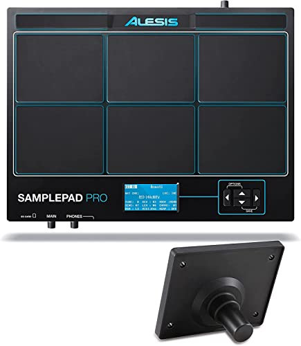 Alesis Samplepad Pro Pad Strumentale A 8 Battenti In Gomma Bi-Zona E Trigger Di Campioni & Module Mount Supporto Per Percussioni Elettroniche Come Sample Pad, Piastra Di Montaggio
