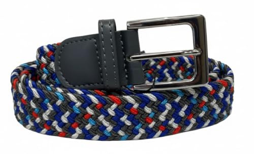GENTS BELTS Stretchy Belts & , 5 Colours, Waist 26'' - 44'' (Muti 1, Medium-Large 32 - 38)