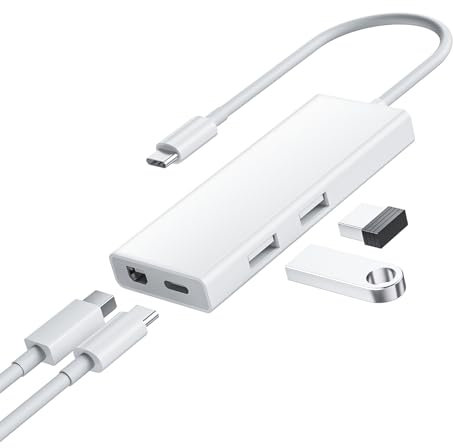 ALYYDBG USB C to Mini DisplayPort Adapter 4K@60Hz, USB Type-C/Thunderbolt 3/4 to MDP/Mini DP Cable with PD 65W Charging Port & 2 USB 3.0 Port, Ideal for MacBook Pro/Air, iMac, Mac Mini