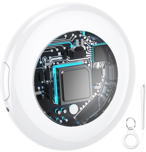 Tukio Localizador Smart Air Tag, Localizador de Llaves (Solo iOS), Buscador de Objetos (Blanco Claro / 1 Pieza)