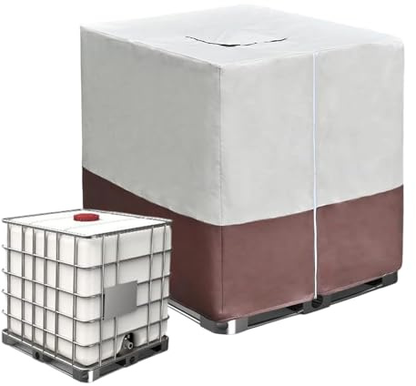 qixeuoa Copertura per serbatoio 'acqua da 275 litri, impermeabile 420D, per serbatoi di pioggia, protezione per giardino, terrazza, campeggio, esterno