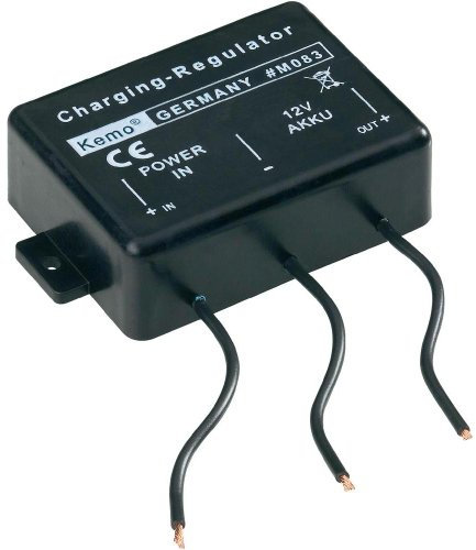 Kemo M083 Akku Laderegler 12 V/DC Überwacht Ladezustand eines 12 V Autoakkus, Automatisches Nachladen bei Absinken der Akkuspannung. Eingangsspannung 16 - 20 V/DC (Solarpanel oder Netzgerät)