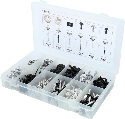 KS Tools 420.0915 Befestigungs-Clip-Satz - Schnellverschluss, 400-tlg.