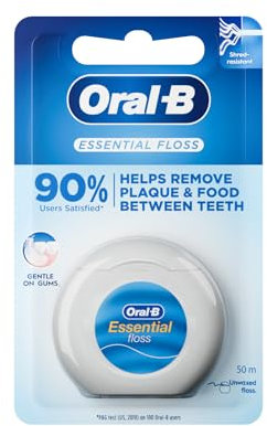 Oral B 005012 Unwaxed Dental Floss, 50 M