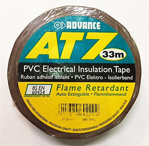 Marrón cinta aislante retardante de llama de PVC Elecrical 33 m
