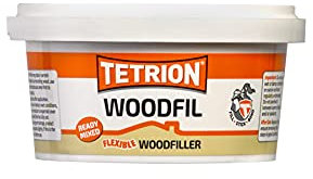 Tetrion Ready-to-Use Wood Filler - Flexible, Smooth & Durable for Interior & Exterior Repairs, Fills Gaps, Cracks & Holes 400g
