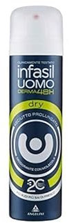 Infasil Uomo Derma 48H Dry, Deodorante Uomo Spray Anti Umidità, Agisce Contro il Sudore in Eccesso, con Molecola 2C e Betaciclodestrina che Assorbe gli Odori, Efficacia fino a 48H, 150 ml