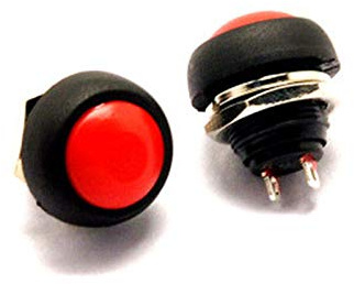 Interruttore Momentaneo Pulsante per la Casa Piccoli Accessori Round Reset Horn Pulsante Interruttore (Colore: Rosso)