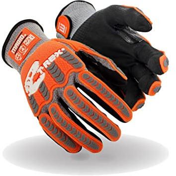 MAGID T-REX Flex Series ANSI A4 Foam Nitrile Coated Impact Gloves, 1 Pair, Size 9/Large (TRX443)