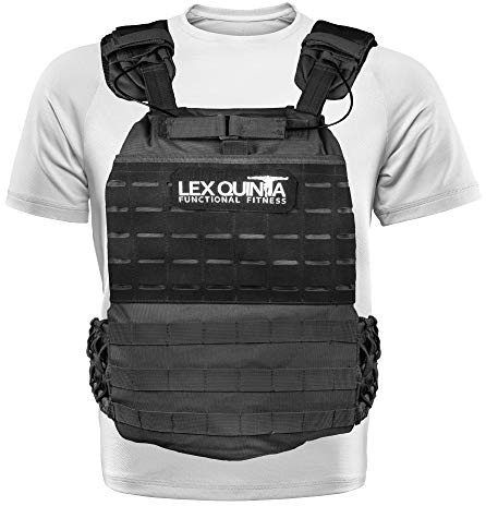 Lex Quinta Gewichtsweste 7,5 oder 9,5 kg - Schwarz oder Oliv| Taktischer Plattenträger mit Gewichtsplatten für Sport und Fitness