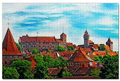 Deutschland Kaiserburg Nürnberg Puzzle 1000 Teile Holzpuzzle Erwachsene Spielgrafik Reise Souvenir Holz