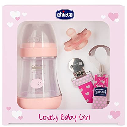 Chicco Perfect 5 set regalo, rosa 1 flacone da 150 ml p5, 1 physioforma minisoft, 1 clip moda