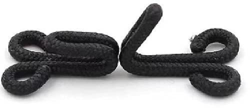 10 Sets Fabric Covered Hook and Eye Closures Bra Fasteners Black Sew on Fur Coat Fastenings Fur Coat Fastener