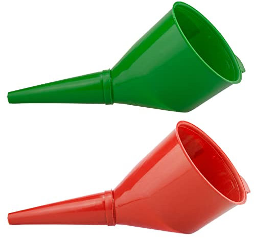 PACK OF 2 fuel funnel with filter oil,petrol,diesel,water ad-blue red/green