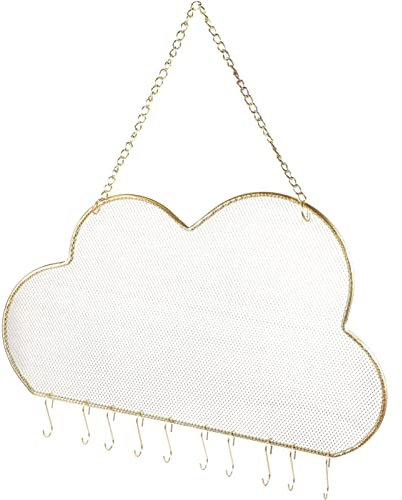 Cabilock Schmuck Ohrringe Hängender Ohrring-Organizer Wolkenform-Schmuckhalter Hängender Schmuck-Display-Speicher Für Halsketten-Armband-Ohrringe Wandhalterung Wandhalterungen