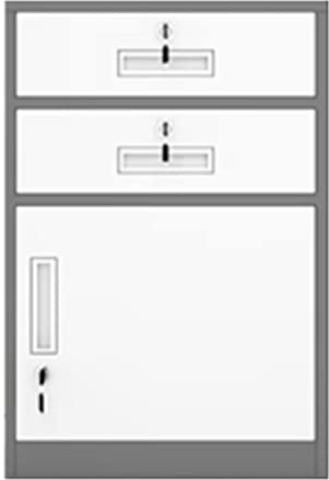 Aktenschrank Rollcontainer Aktenschrank aus Metall unter dem Schreibtisch mit Schloss, 2 Schubladen und 1 Aktenschrank for A4-Briefe/Dokumente, Dokumente im Legal-Format, Aktenordner, Aktenschrank for