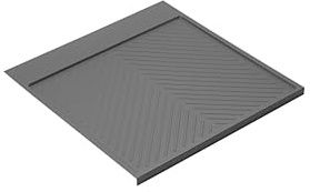 Emuca Bodenschutzmatte Anthrazitgrau für 60 cm Küchenunterschrank/Wasserschutzmatte, 8478223