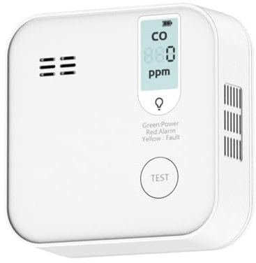 SECAIR Kohlenmonoxid Melder,CO Melder mit 10 Jahr Batterie,Digitalem LCD-Display, Mini Tragbar CO Melder für Wohnmobil,Familie EN50291 Zertifiziert