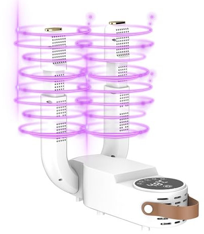 Irishom Sèche-bottes, double support télescopique, Sèche-chaussures, écran tactile Contrôle intelligent de température, Séchage rapide Souffleur de chaleur pour chaussures Gants Casque Chaussettes