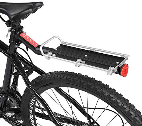 Fahrrad-Hinterradträger, Fahrrad-Gepäckträger, Schnellspanner-Fahrradträger, leichtes, kompaktes Design, mit Befestigungsseil für die Rückseite des Rennrads und des