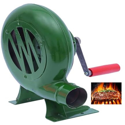 Handkurbel Schmiede Schmiedegebläse, Eisenzahnrad-Popcorn-Ventilator, Zentrifugales Grillgebläse, BBQ Fan Kohleanzünder Grill, Manueller Ventilator Für Camping/Picknick/Outdoor-Aktivitäten(120W)