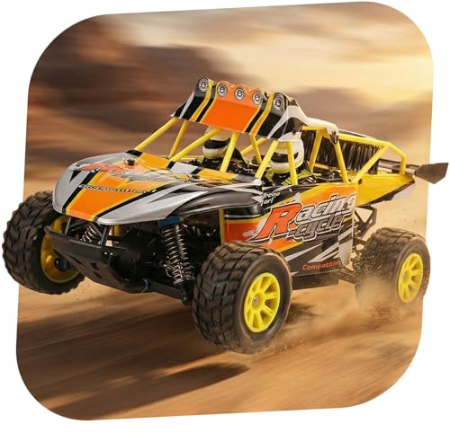 RC ferngesteuerter Off-Road 4-WD Rallye Buggy 70 km/h Powerspeed, inkl. 2.4 GHz proportionale Fernsteuerung, Monstertruck, Truggy, Gelände-Fahrzeug, Modellbau Maßstab 1:18, RTR f. Kinder u. Erwachsene