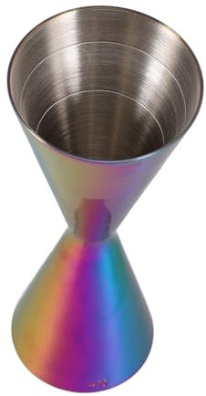 BUGUUYO Misurino Per Barman Doppio in Acciaio Inossidabile 30/45 Ml Finitura Multicolore, Misurino a Campana Graduato Per Cocktail e Shot, Strumento Per Baristi Amatori e Professionisti
