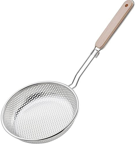 EOTRERANQ Cuchara de espumadera duradera, colador de pasta, espumadera de cocina, utensilio for freír, colador profesional con cómodo mango antideslizante for cocina, restaurante, herramientas, colado