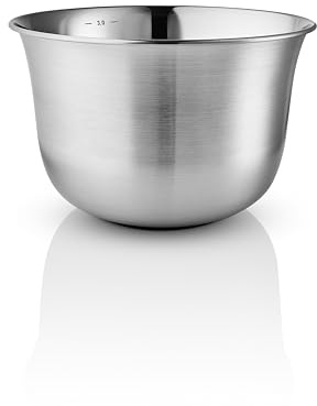 Eva Solo Green Tools - Cuenco mezclador de 3,3 l, acero inoxidable con base redonda y lados altos, acero cepillado