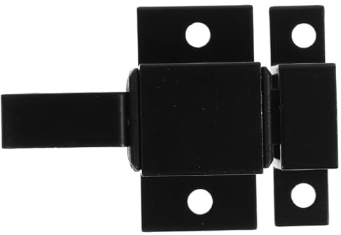 Veemoon Lot de 2 Loquet A Ressort en Alliage D'aluminium Noir, Verrou de Porte Latérale à Fermeture Automatique, Installation Facile pour Porte et Armoire, Maison et Bureau | 2 Pièces, Fermeture Sécurisée, Installation Facile, Usage Maison et Bureau, pour Portes et Fenêtres