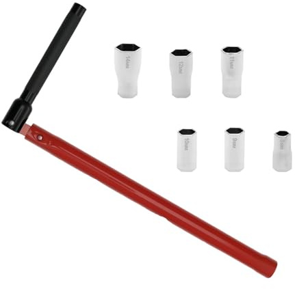 EnxJire Monoblock Tap Spanner Set Carbon Steel Tap Wrench Adapter Set Kitchen Bathroom Sink Faucet Valves Installation and Disassemble Wrench Tool 8-14/8-17mm(8 to 14mm)