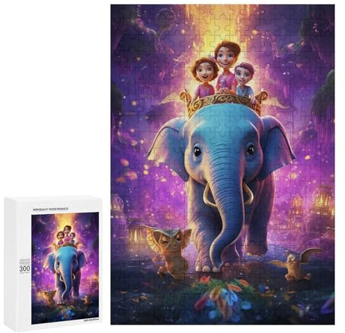 300 PCS Rätsel Für Teenager Magic Elephant Adventure Rätsel Für Erwachsene Denkspiele Geschenke Für Frauen Einzigartige Geschenke Zum Geburtstag Und Zu Weihnachten 300 PCS